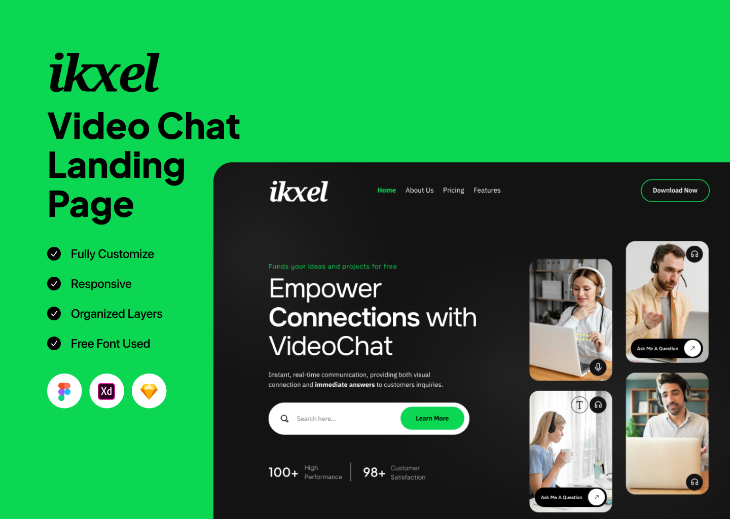 Video Chat Landing Page
