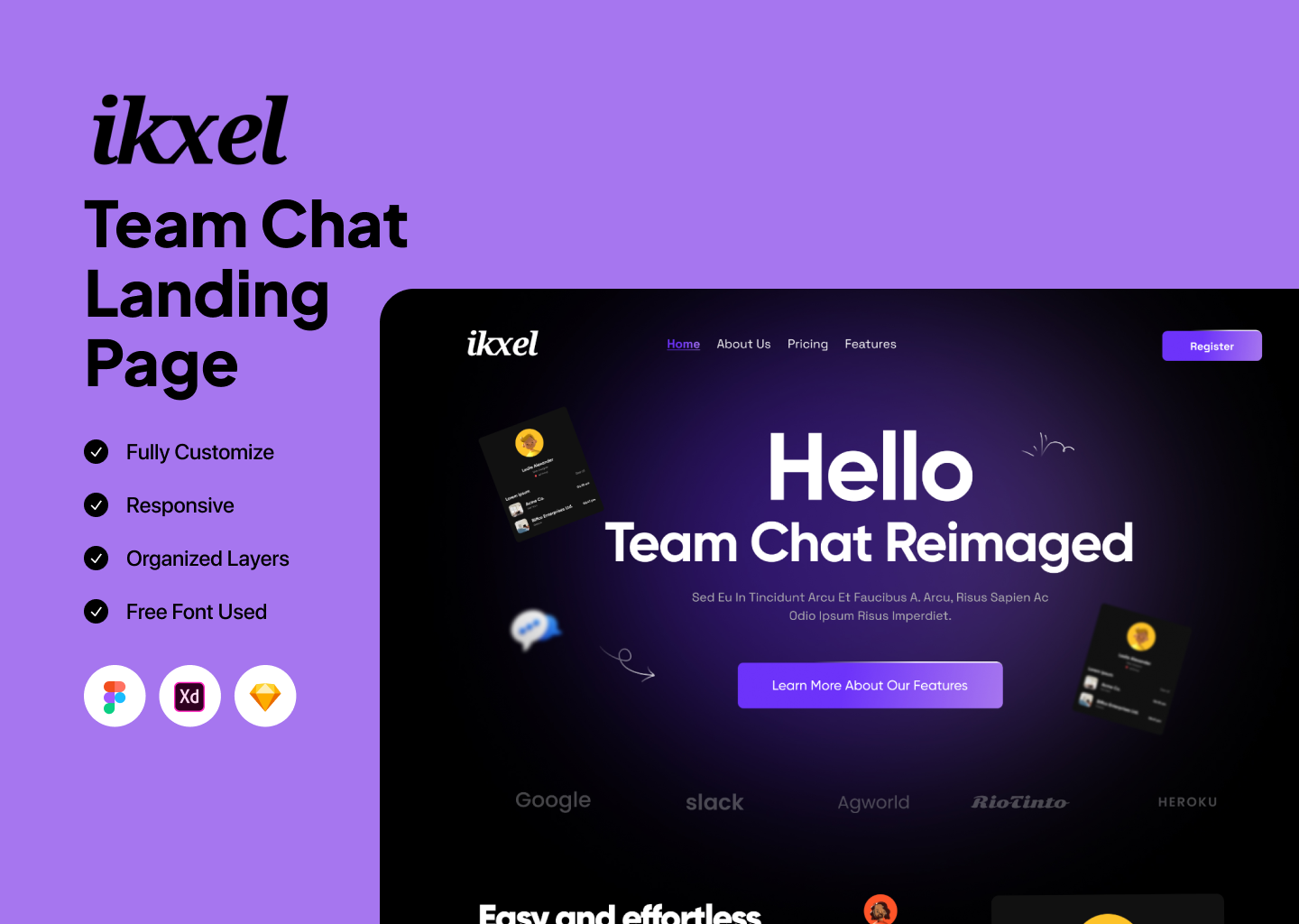 Team Chat Landing Page